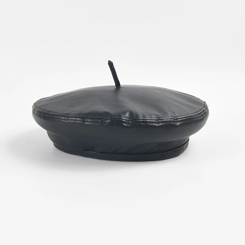 

Модный осенне-зимний берет из искусственной кожи, женская уличная черная винтажная шапка художника, Женская дорожная Кепка с солнцезащитным козырьком для взрослых