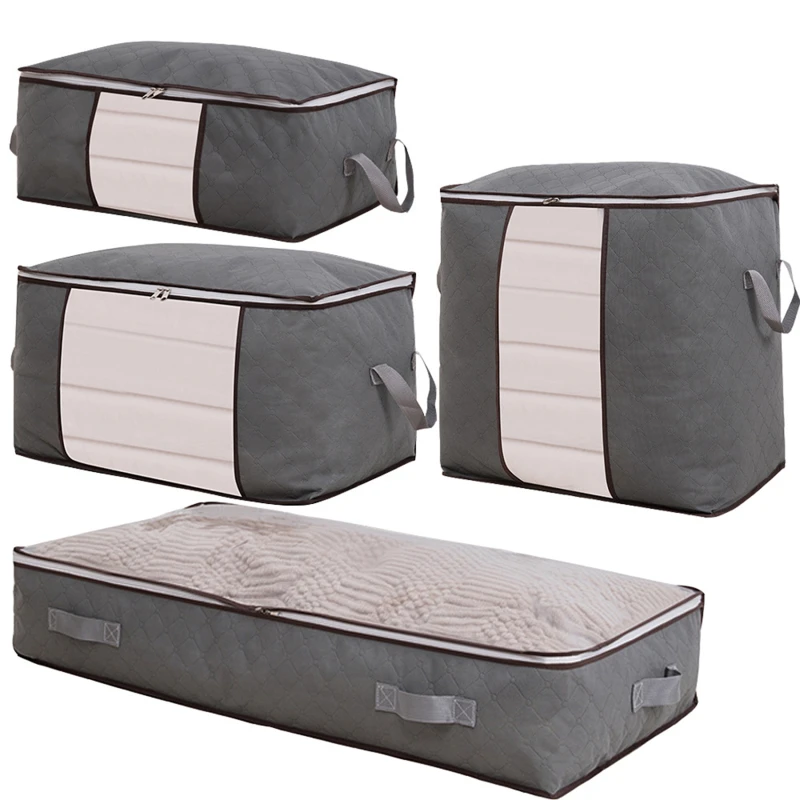 

Non-Woven Fabric Blanket Organizer Quilt Storage Bag Blanket Storage Bags With Zipper Duvet Storage Cover Under Bed Storage