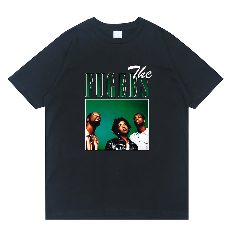 

The Fugees Singer 90s Vintage Unisex Black Tshirt Men T Shirt Casual Retro Graphic T Shirts Cotton T-shirt Man Woman Tops