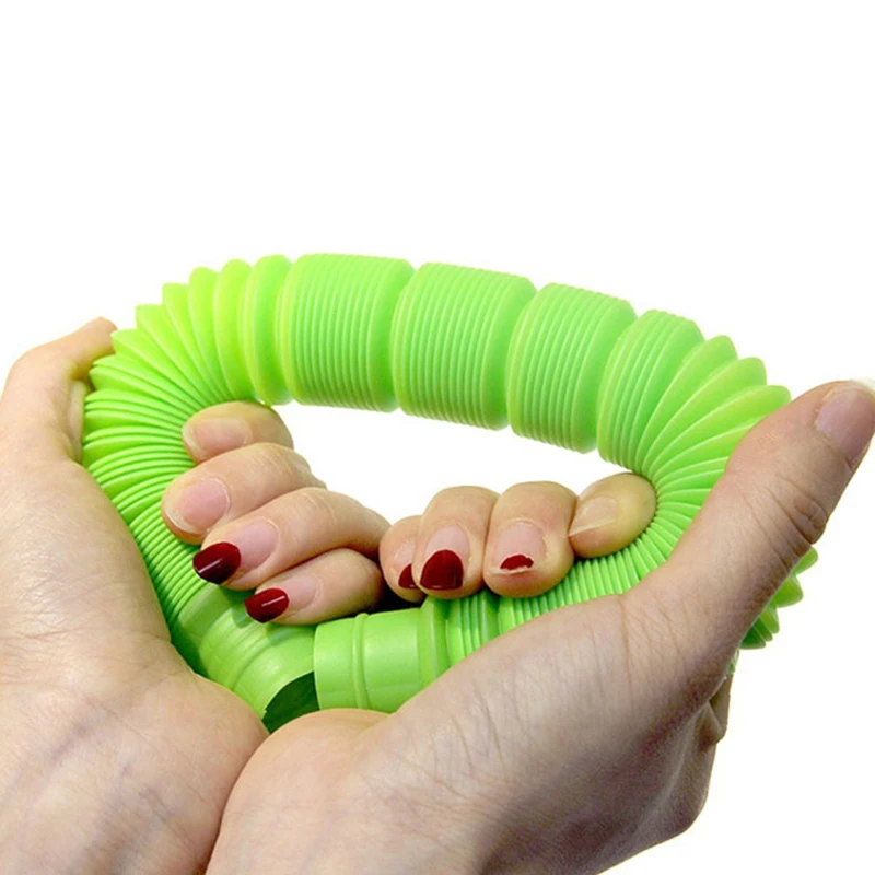 Гибкая пластиковая цветная телескопическая трубка 8 шт. стрейчевая с сильфоном