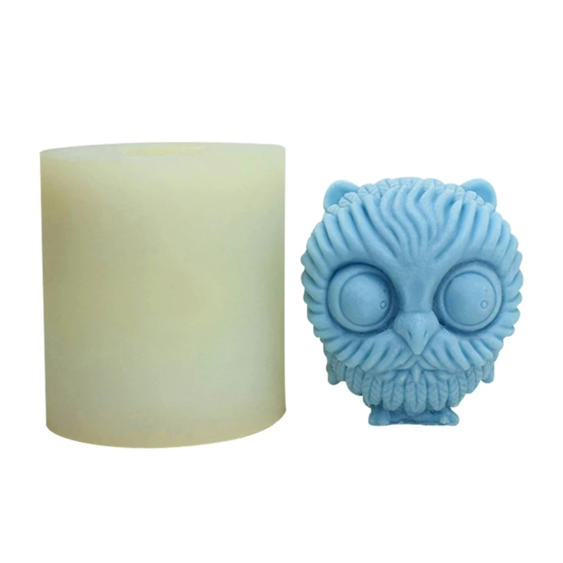 

448B Exquisite Aromatherapys Candle Mold 3D Owl Silicone Mold Animal Gypsum Ornaments Mold Candle Maing Fondant Mold Craft