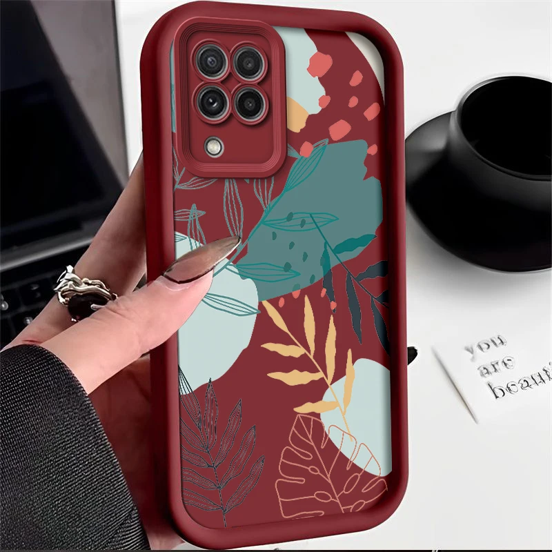 Чехол для Samsung Galaxy A22 M22 F22 M32 Мягкий Силиконовый противоударный чехол с рисунком