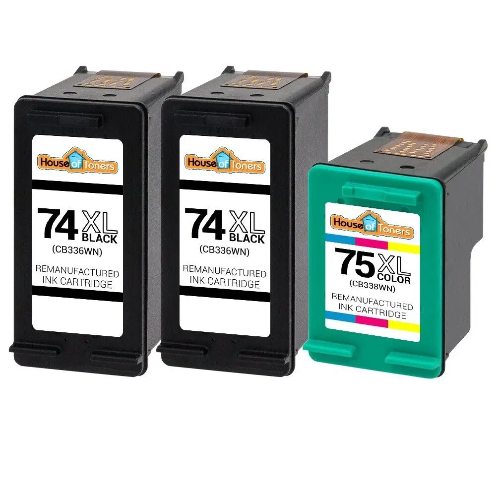 

3-pk for HP 74/75 XL Ink for Officejet J5725 J5730 J5738 J5740 J5750 J5780 J5785