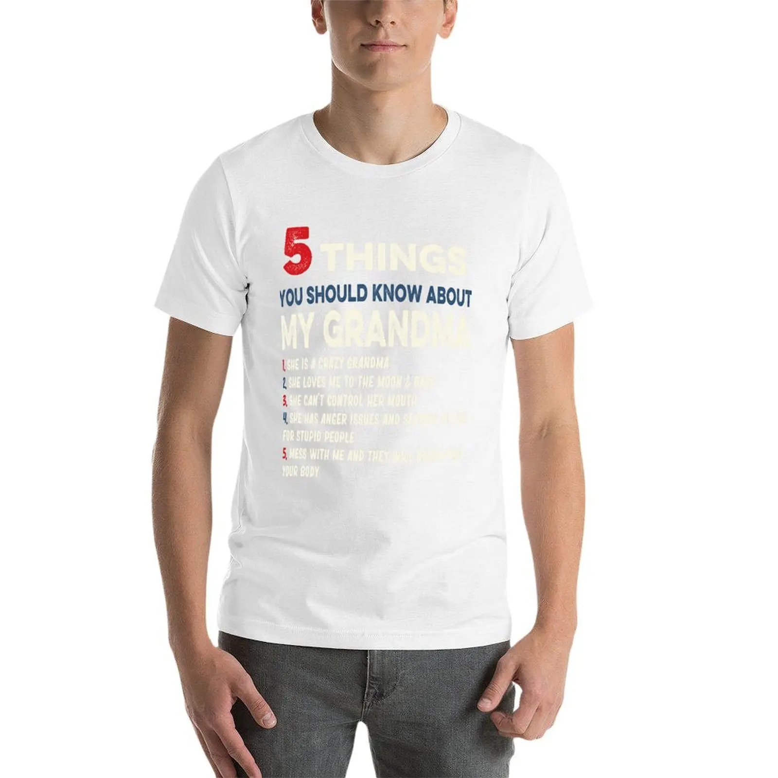 Фото Футболка You About Know My Should Grandma Things 5 в уличном стиле, больших размеров №3