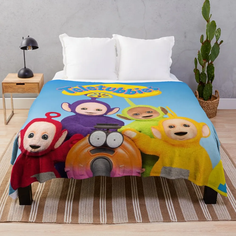

Плед Teletubbies, Флисовое одеяло для диванов, бархатное покрывало