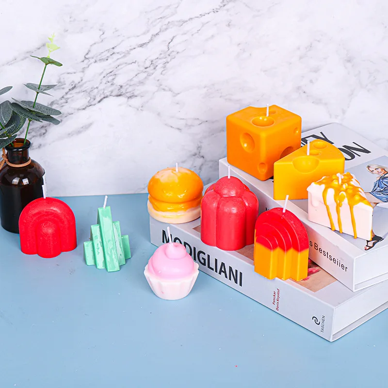 

DIY Cheese Cake Candle Mold Silicone Beeswax Resin Wax Melt Moldes Para Hacer Velas for Candle Making