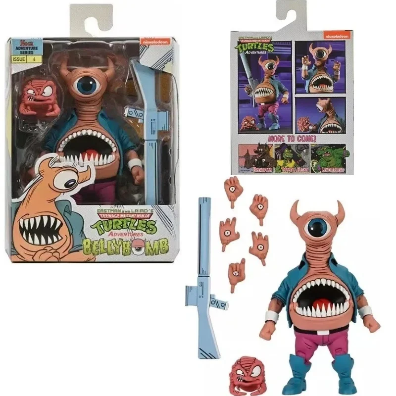 Фото Экшн-фигурки NECA Tmnt Bellybomb из ПВХ, приключения Eastman And Laird's Bellybomb, коллекционные модели, игрушки, подарки №1