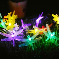 dragonfly led solar light outdoor waterproof fairy garland string lights garland lighting lawn solar lamp decoration 5m6 5m7m