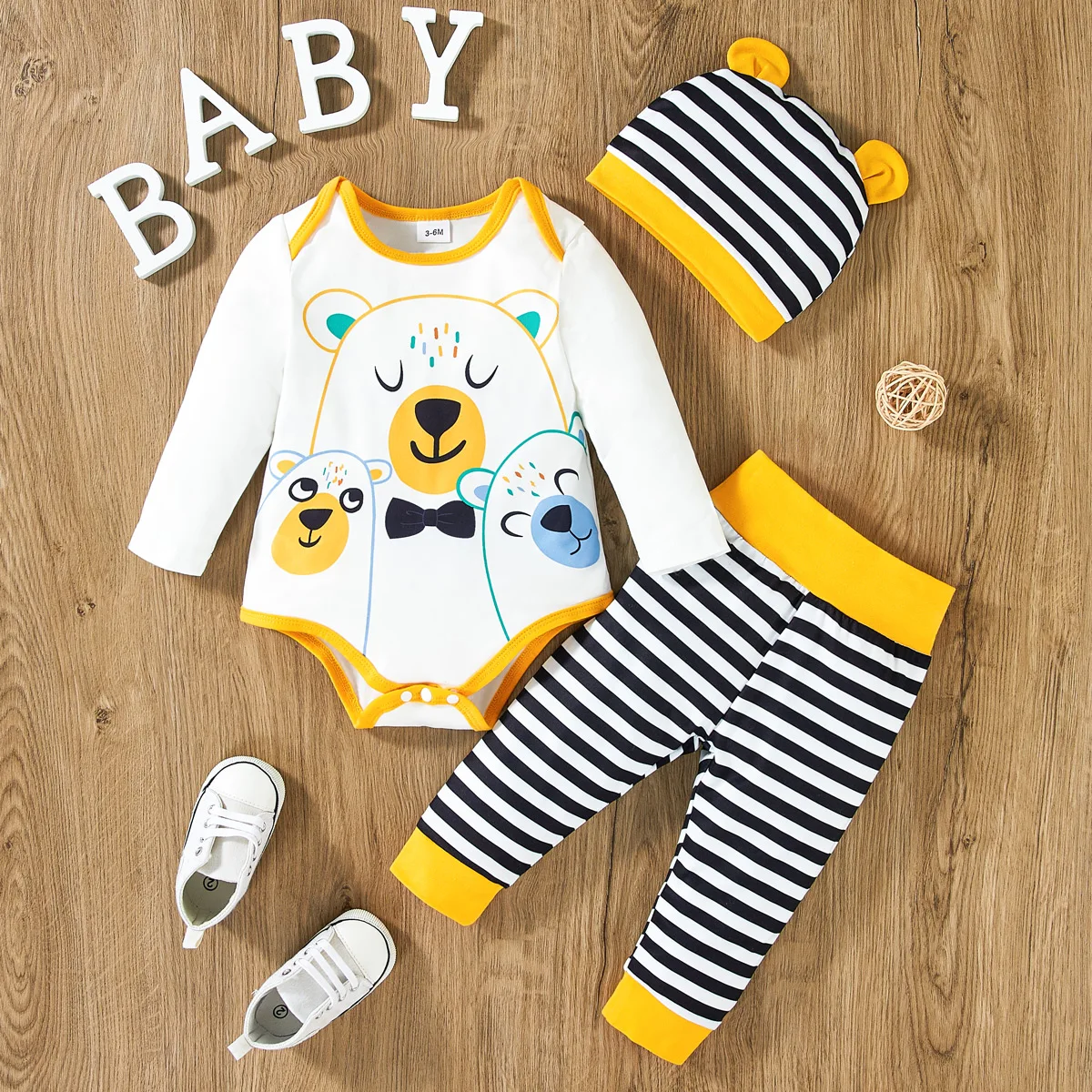 Детский костюм медведя Hibobi с длинными рукавами и животным узором подходящий для