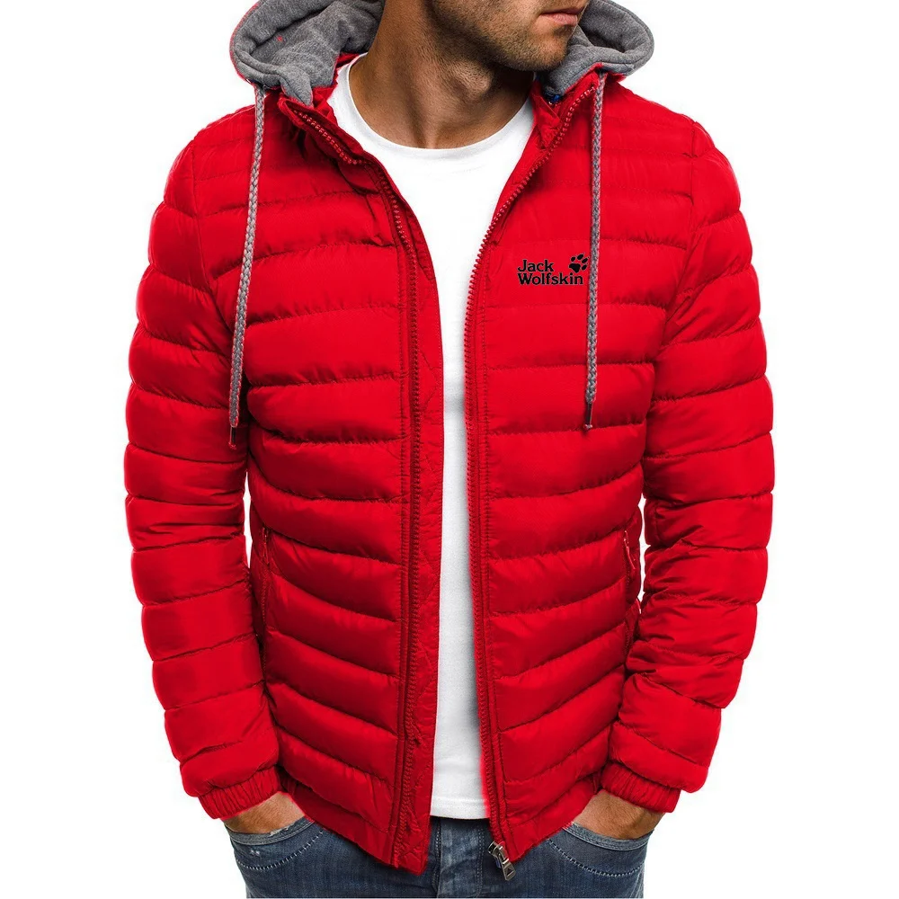 2023 popular hot embossed jacket winter casual men's jacket exploration channel men's windproof cotton pad down jack