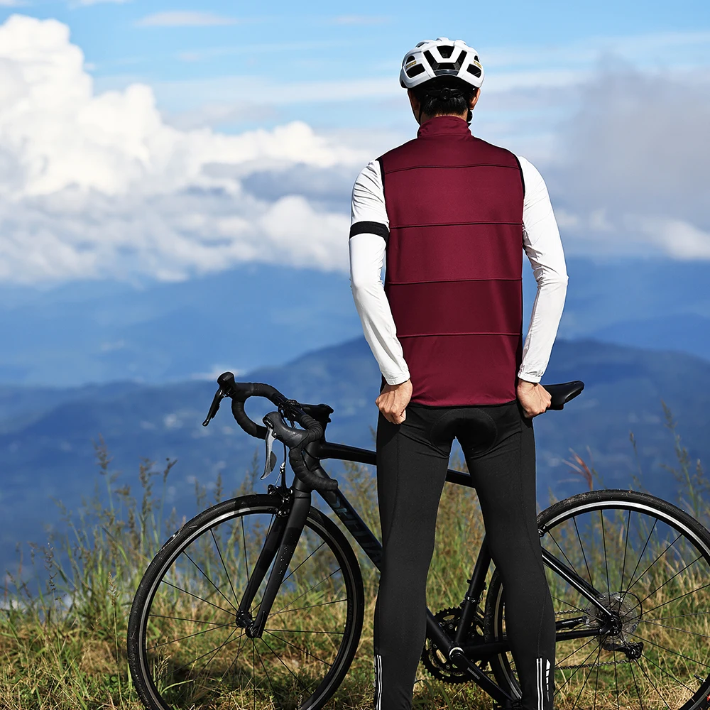 WOSAWE Мужской зимний велосипедный жилет Ветрозащитная теплая велосипедная куртка