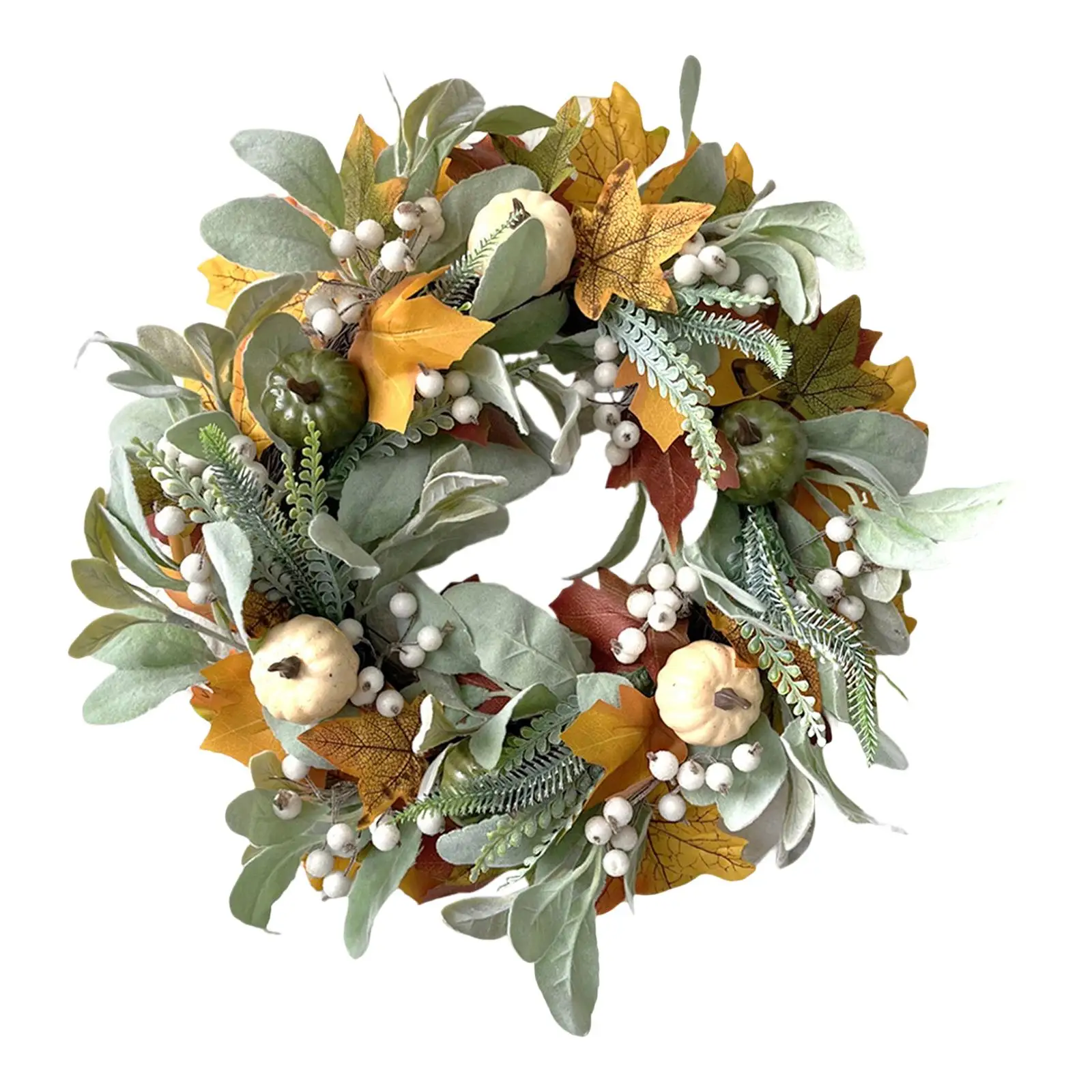 

Искусственный осенний венок с тыквой, праздничная атмосфера для двора, фермерского дома