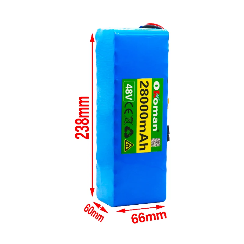 2022 оригинальный аккумулятор 48 В 13s3p 28Ah 1000 Вт высокой мощности для