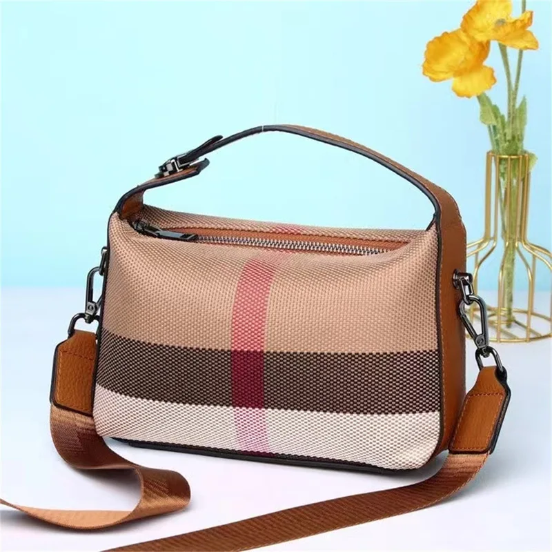 

New Checkered Women's Handbag Mobile Phone Small Versatile One Shoulder Crossbody Bag top-handle designer handbags high quality