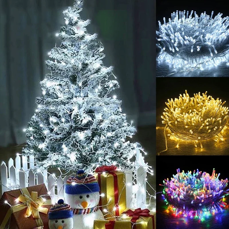 

100M 50M 30M 10M Holiday Led Christmas Lights Outdoor LED String Lights Garland Fairy Lighting Decoration for Party Wedding