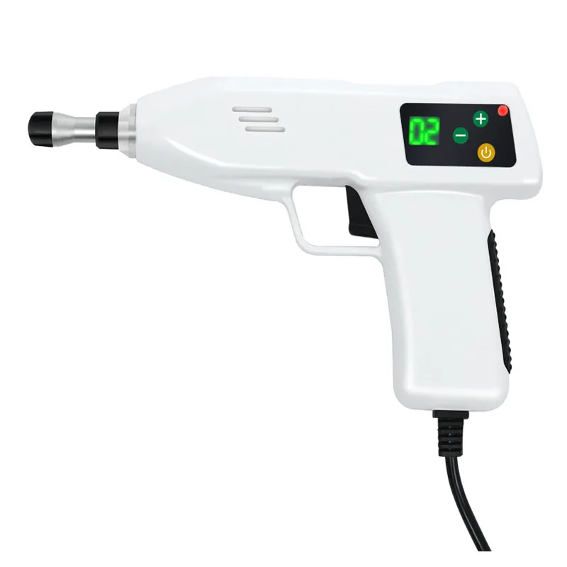 

Professional Back Pain Relief Chiropractic Gun Pistola Gold Spine Activator Adjust Corrector Therapy White Blue In Stock