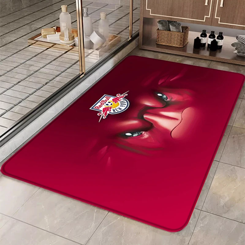 

Washable Non-slip Kitchen Rug Red B-bull Foot Mat Living Room Mats Home Entrance Carpet Rugs Custom Carpets Bath Prayer Bathroom
