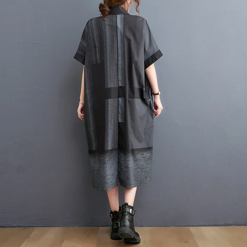 Женское винтажное платье-рубашка