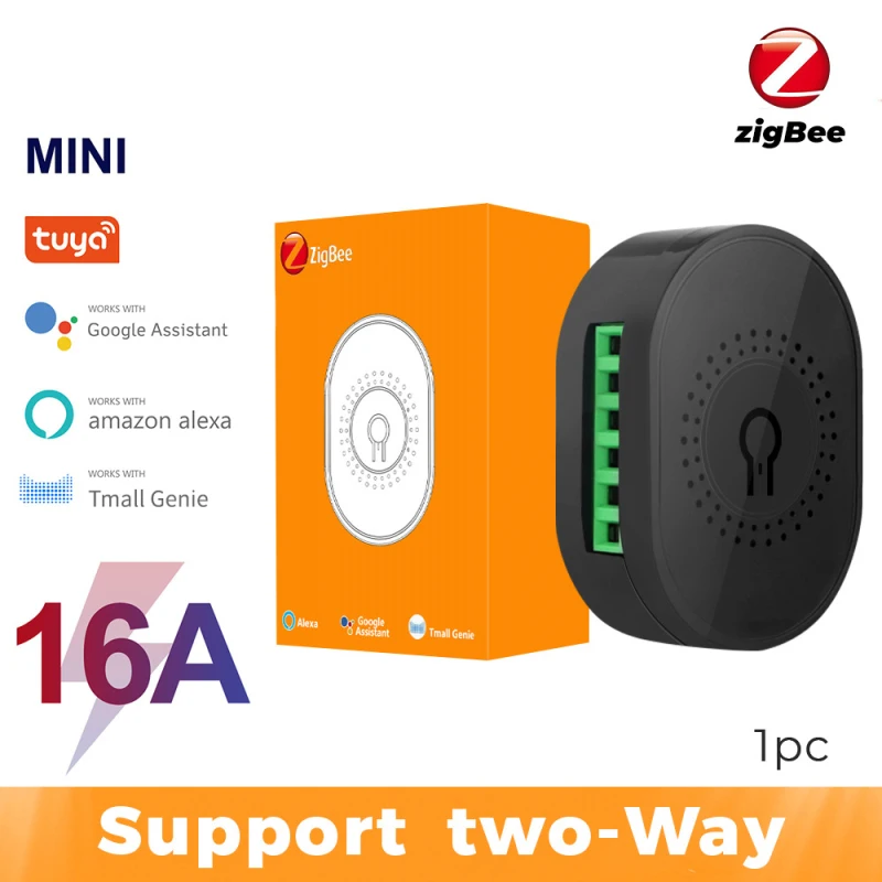 

16A Tuya Wifi/Zigbee Smart Switch 2Way Smart Timer Setting Automation Breaker Module SmartLife APP Control For Alexa Google Home