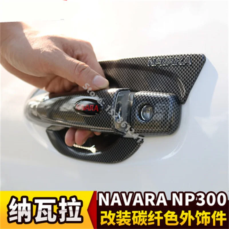 

Car Accessories Front Rear Headlight Lamp Cover Door Handle Cover Fuel Tank Cap Sticker For Nissan NAVARA NP300 2015~2019
