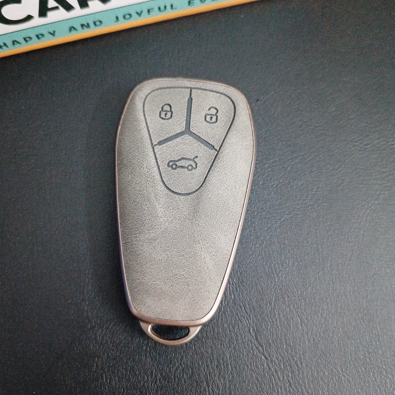 

Легкий чехол для ключей Skyworth Skywell ET5 EV6 HTI HT-i PHEV Plus, 3-кнопочный чехол для дистанционного ключа автомобиля, держатель, брелок, аксессуары