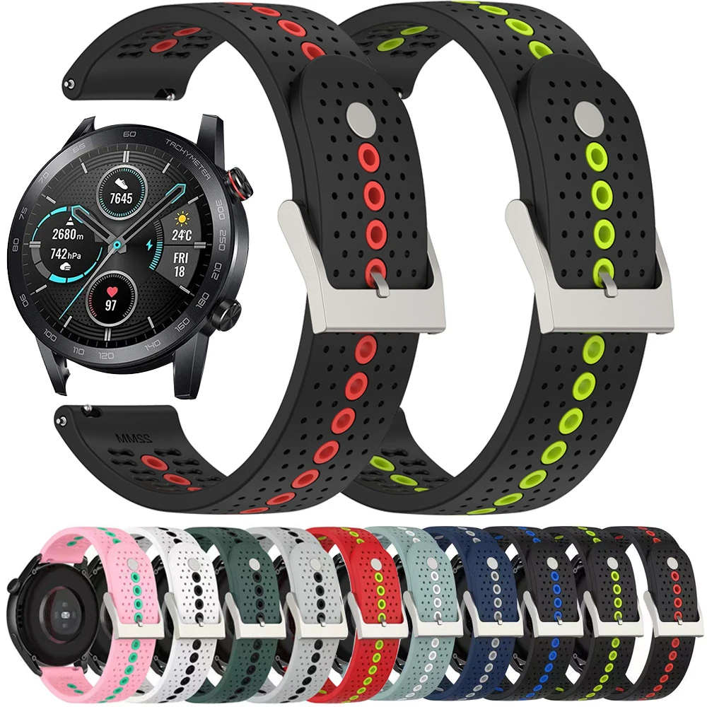 

Sport Silicone Watch Wrist Strap For Huawei Watch GT 2 3 Pro 42/46mm Bracelet Band For Honor GS Pro ES Magic 20mm 22mm Watchband