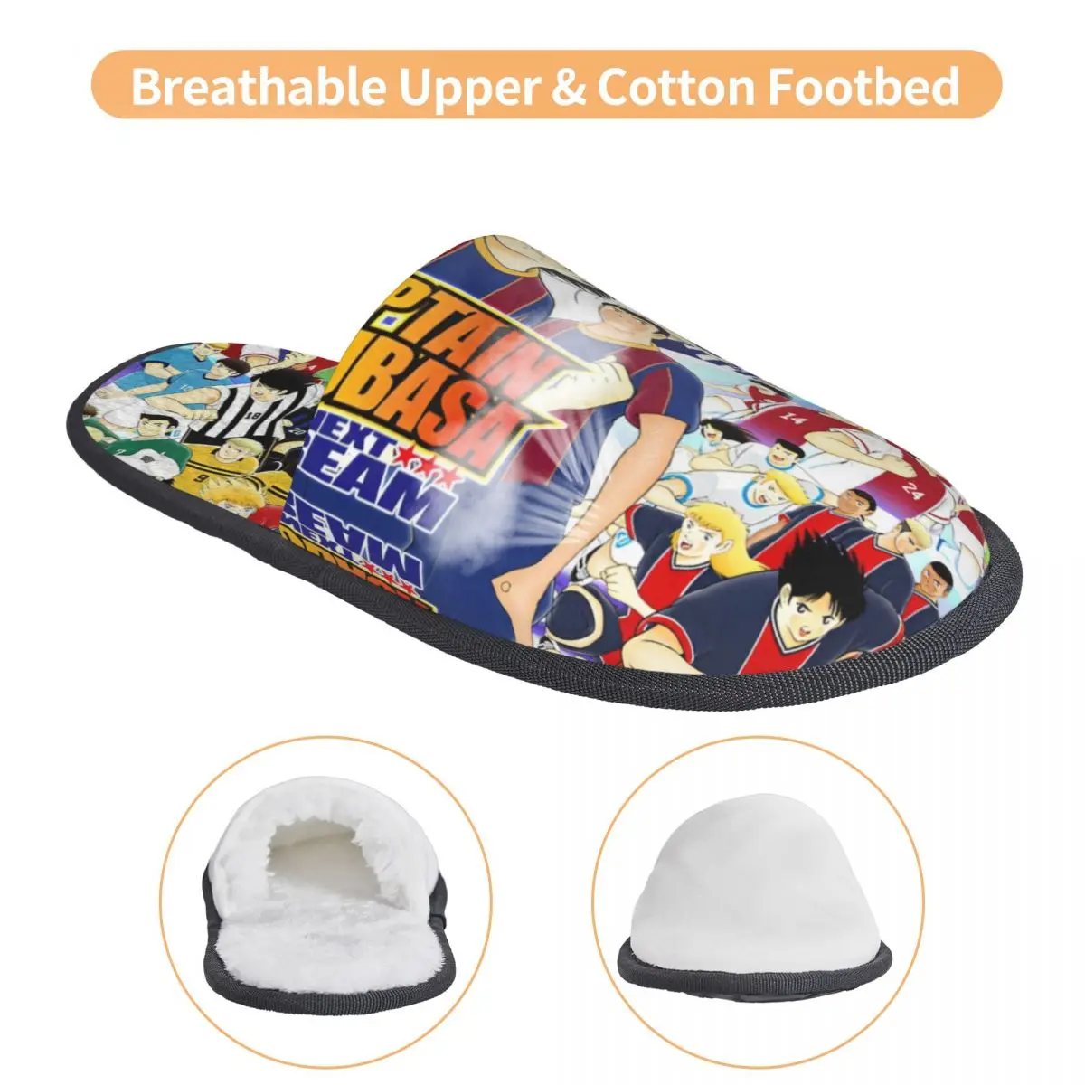Тапочки Япония Футбол Манга 90-х Аниме Аксессуары Бытовые меховые шлепанцы для