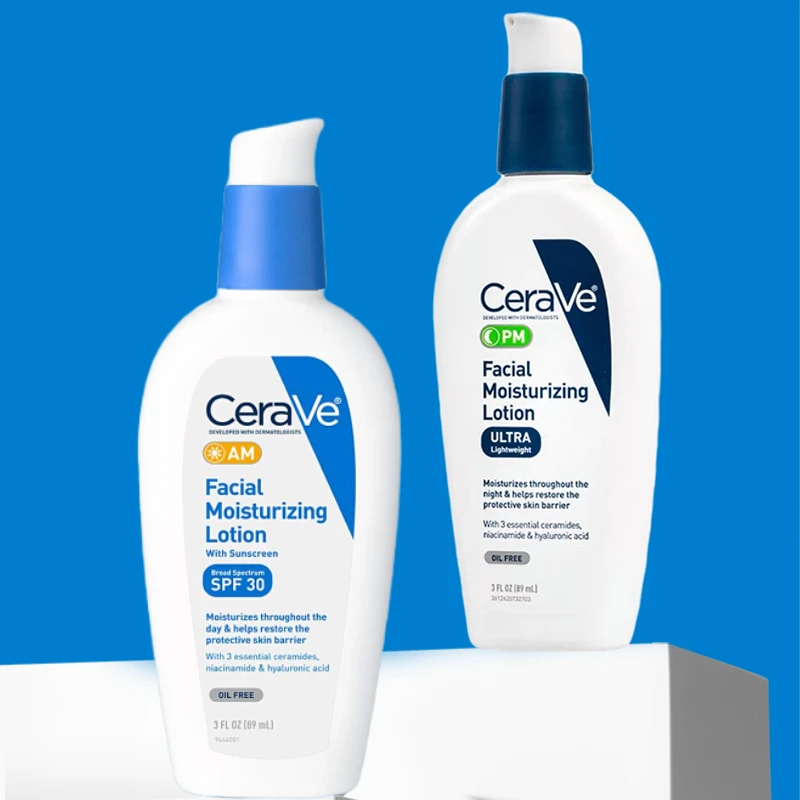 

CeraVe Moisturizing Facial Lotion AM PM Day Night Lotion With SPF30 Repair Sensitive Skin Nicotinamide Ceramide Cream 89ml