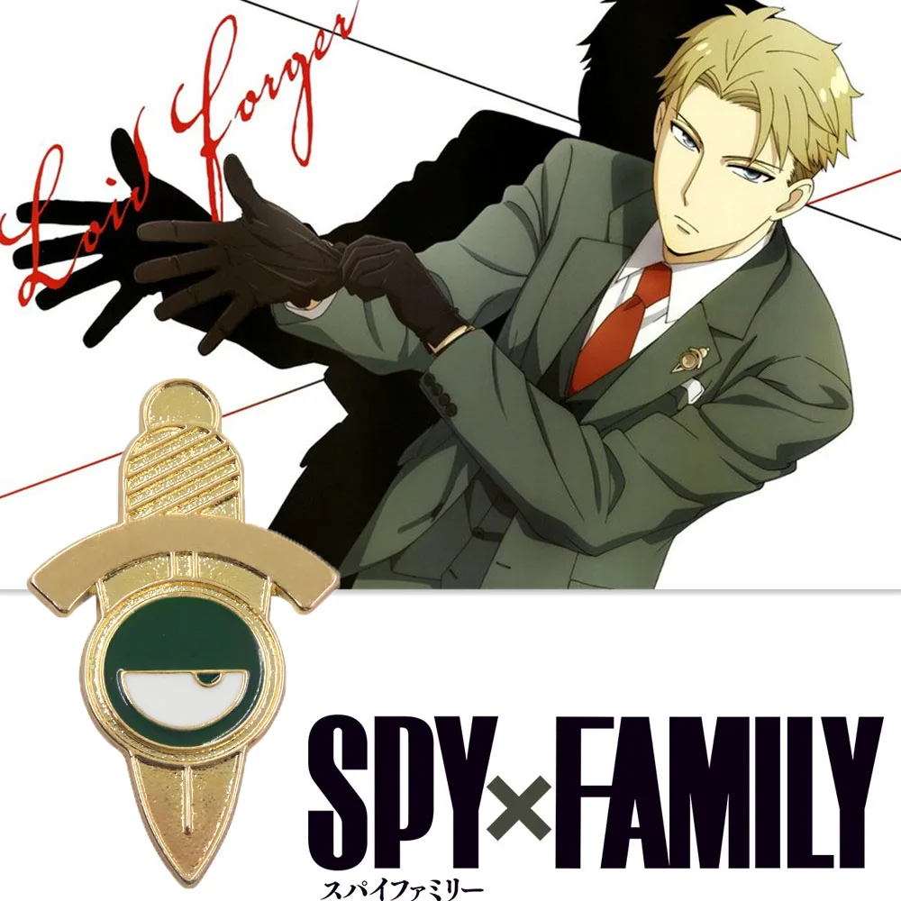 

Anime SPY×FAMILY Loid Forger Metal Brooch Suit Collar Pin Badge Anya Forger Yor Forger Twilight Character Cos Accessories