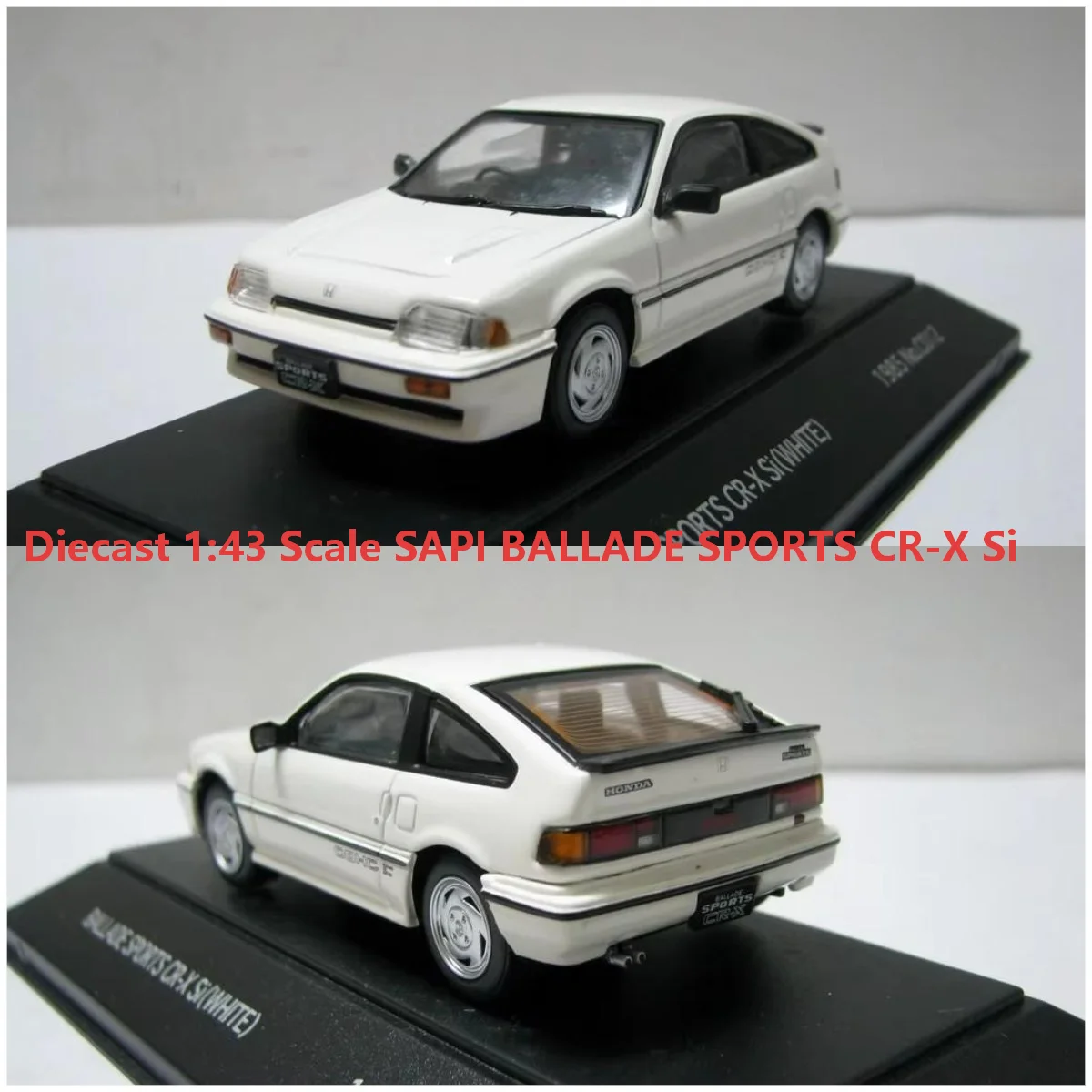 Фото Коллекционная модель автомобиля SAPI BALLADE SPORTS CR-X Si (белый) 1985 года, масштаб 1:43, из литого сплава, сувенир, украшение для витрины №1