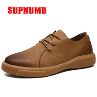 supnumu genuine leather casual shoes men sports shoes waterproof breathable anti slip training sneakers walking golfing shoes