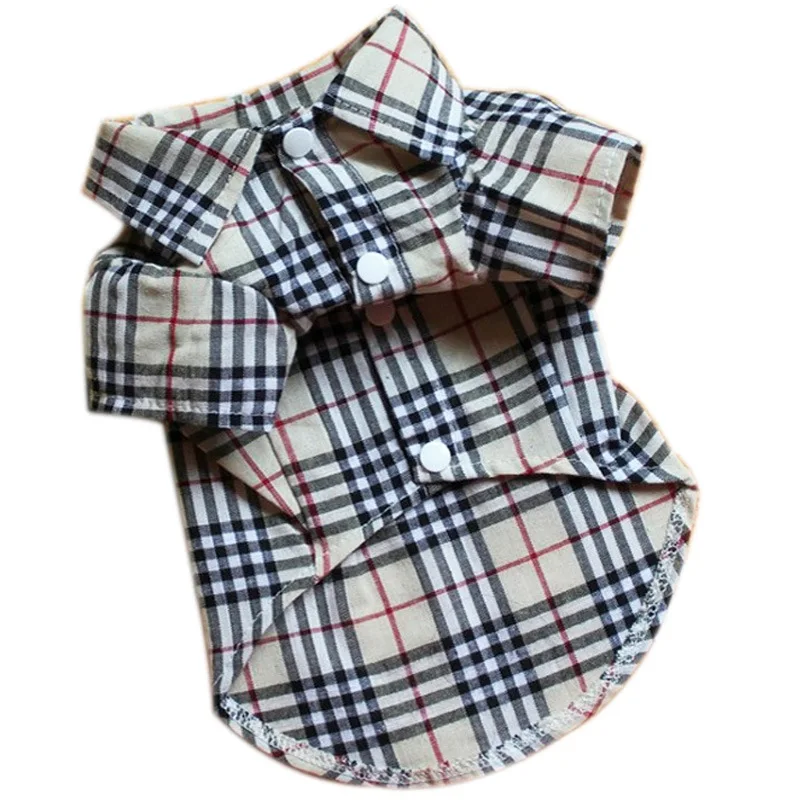 

Pet Clothes Dog Shirts Pet T-Shirts New Dog Clothes Summer Dress Dog Plaid Shirts