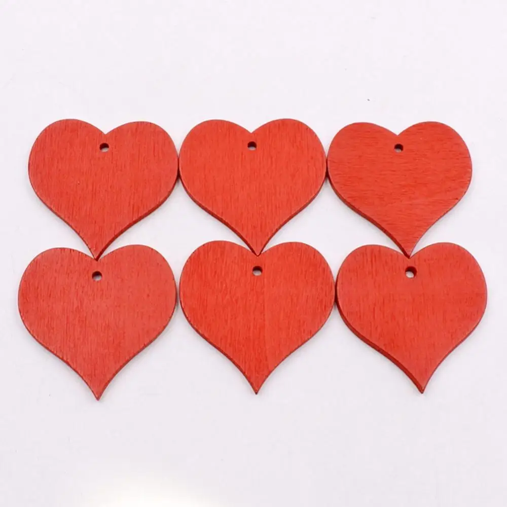 

Heart Shape Wooden Buttons 100Pcs Sewing Love Tool Party Scrapbooking Decor