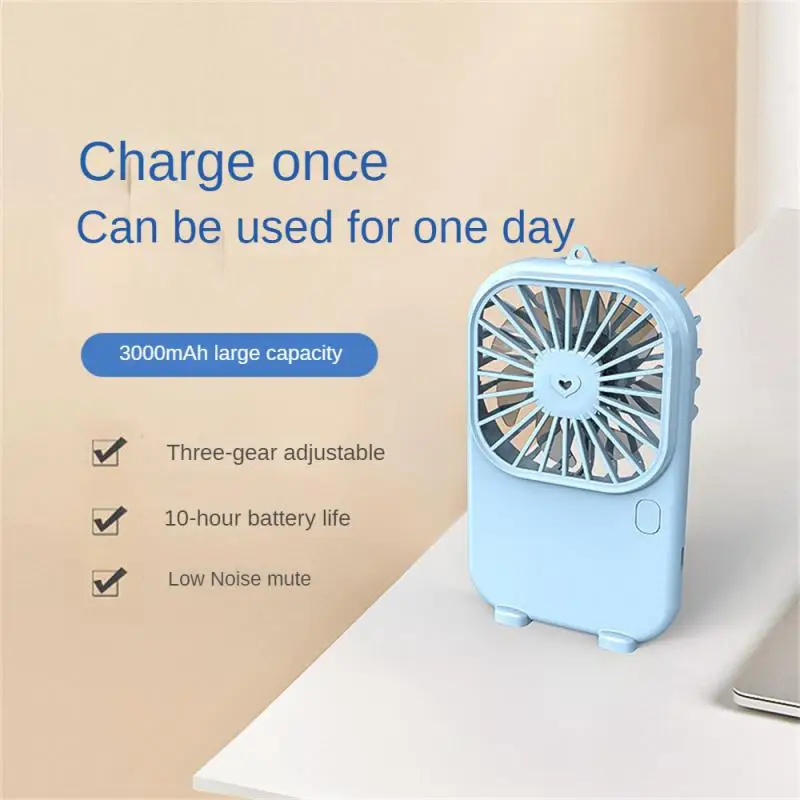 

Handheld Small Fan Fan Office Study Dormitory Usb Rechargeable Large Wind Pocket Small Fan Desktop Small Fan Desktop Portable