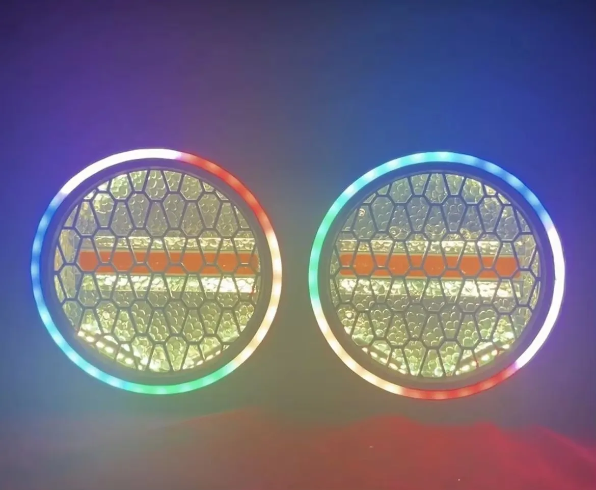 Фото Светодиодный прожектор 2X50W в ретро-стиле RGB COB с эффектом стробоскопа, DMX512 RDM, звуковое управление, для сцены, вечеринок, свадеб, мероприятий в помещении №4