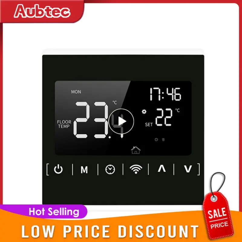 

Overheat Protection Smart Temperature Controller Ac85-250v Thermometer Detector Smart Life App Backlit Lcd Anti-freeze Function