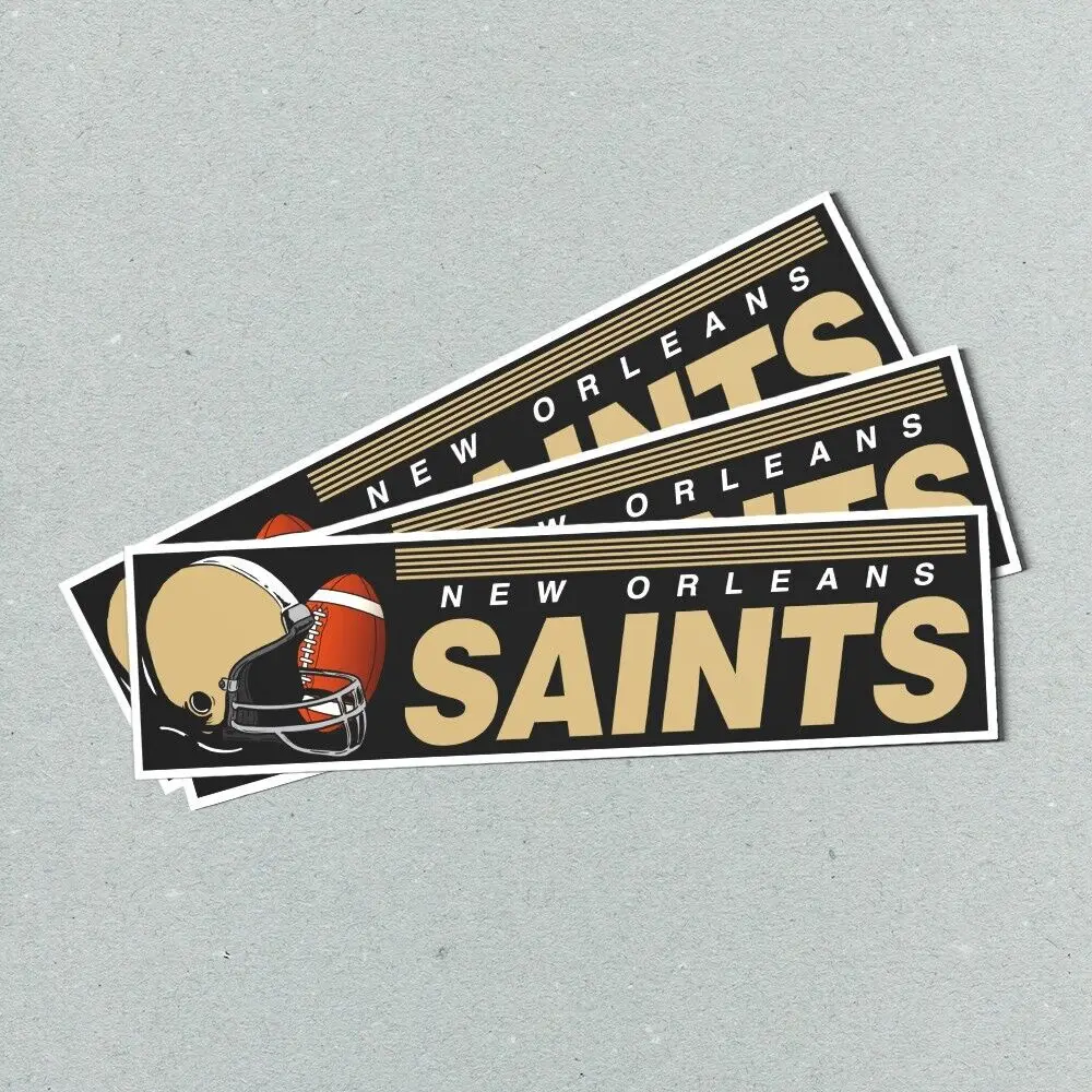 Наклейка на бампер New Orleans Saints - NFL Винтажный стиль Виниловая наклейка 80-х 90-х годов