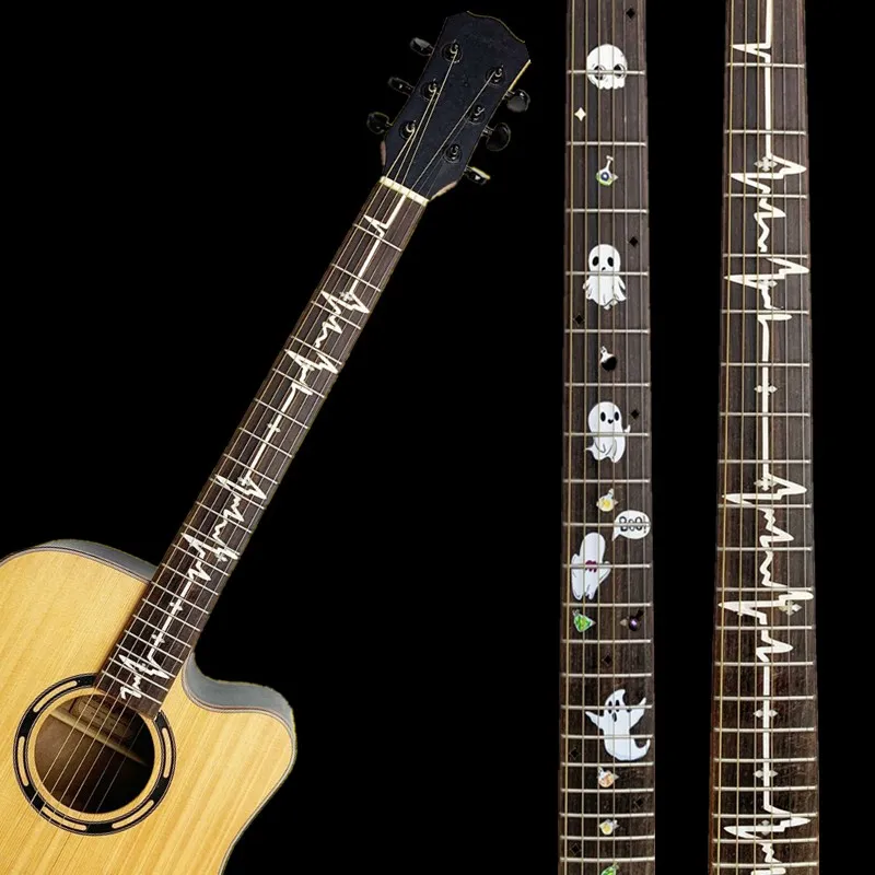 

Fashion 26inch Ukulele Bass Sticker Decoration Cross Inlay Decal Fretboard Stickers Protection Thin Sticker Guitarra Accessories