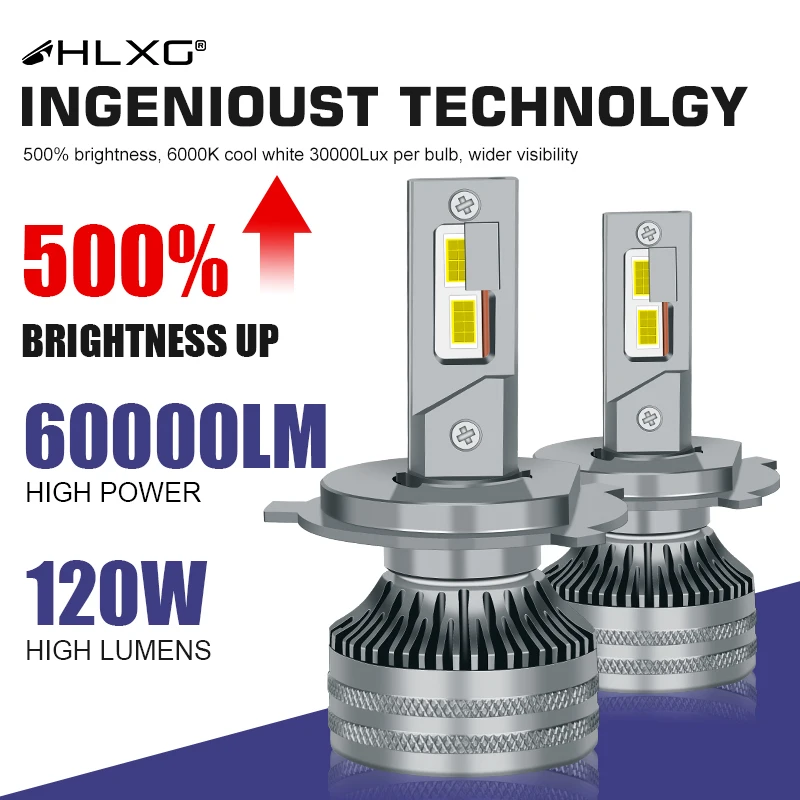 

Лампа светодиодная HLXG H7, 120 Вт, 9012 лм, H4, H1, 9005 HIR2, H8, HB4, HB3, 9006, 6000, H11