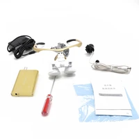 1set dental lab surgery 3 5x magnification binocular magnifier and headlight led light oral care