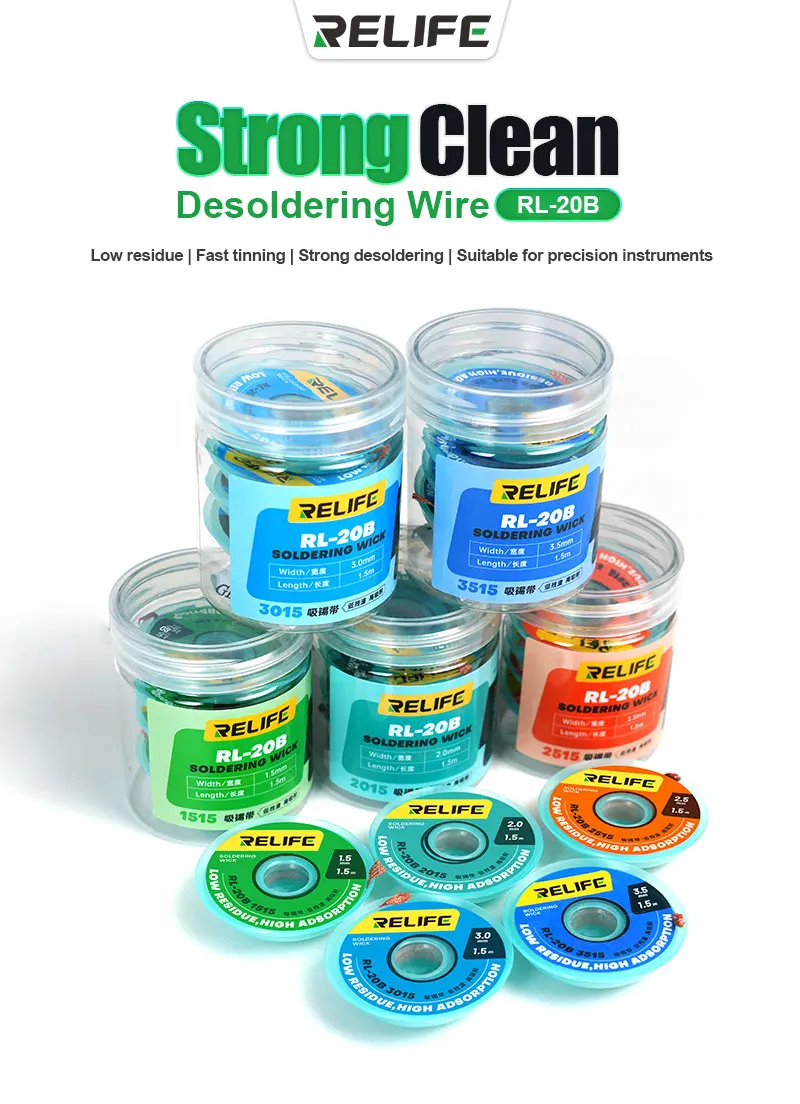 RELIFE RL-20B Сильная чистая проволока для распайки распайка Подходит прецизионных