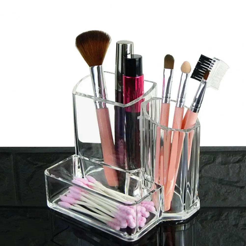 

Stable Premium Washable Makeup Brush Storage Box Transparent Organizer Makeup Organizer for Household