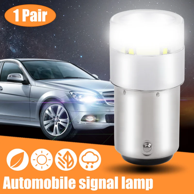 

2pcs P21W LED 1156 BA15S BAU15S PY21W BAY15D LED Bulb 1157 P21/5W R5W LED COB Car Signal Lights 12V 6000K White