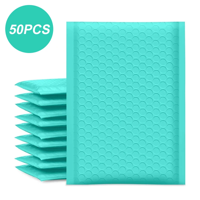 

50Pcs Green Bubble Mailers Padded Mailing Envelopes Mailer Poly for Packaging Pink Purple Gift Wrapping Self Seal Shipping Bags