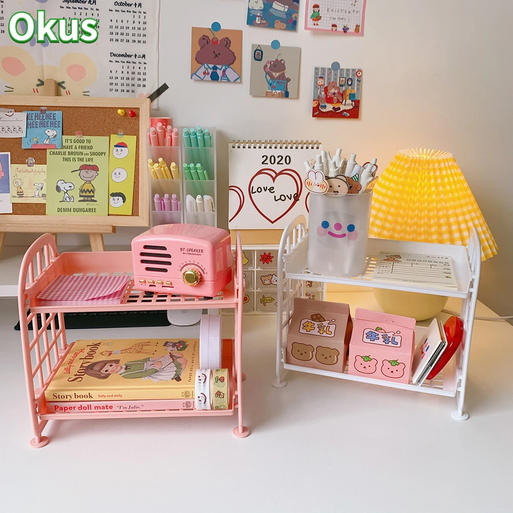 

Новая косметика, ювелирные изделия, двухслойная Бытовая настольная стойка для хранения для ванной комнаты, многоцветная стойка для хранени...