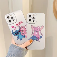 disney stitch phone case for iphone 13 12 mini 11 pro xs max x xr 7 8 se 2 electroplated silver