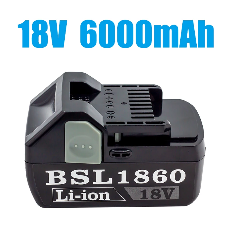 

Leelinci 18v 6000mAh Rechargeable Battery For Hitachi Battery Tools BSL1815 BSL1830 BSL1840 BSL1860 Portable Lithium Replacement