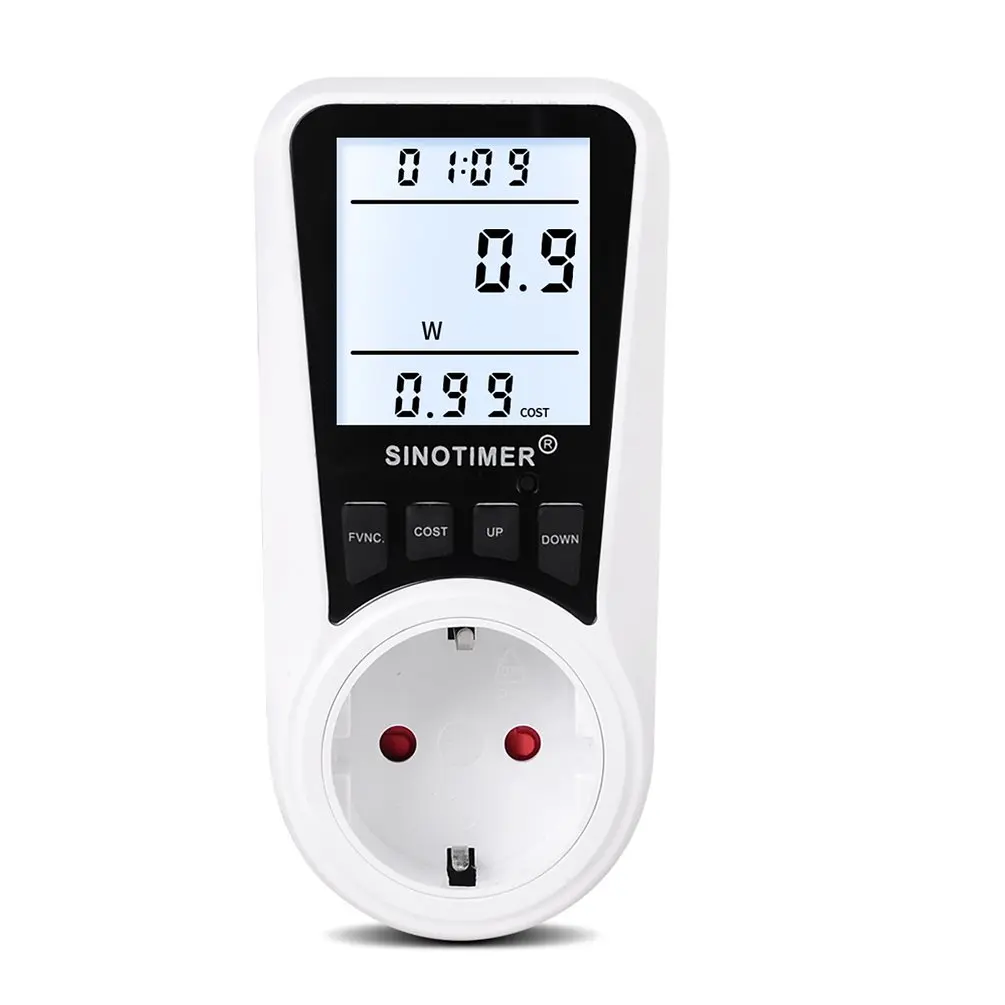 

Electric Energy Meter LCD Digital Wattmeter Electricity Consumption Monitor Kilowatt Meter Power Voltage Current Metering Socket