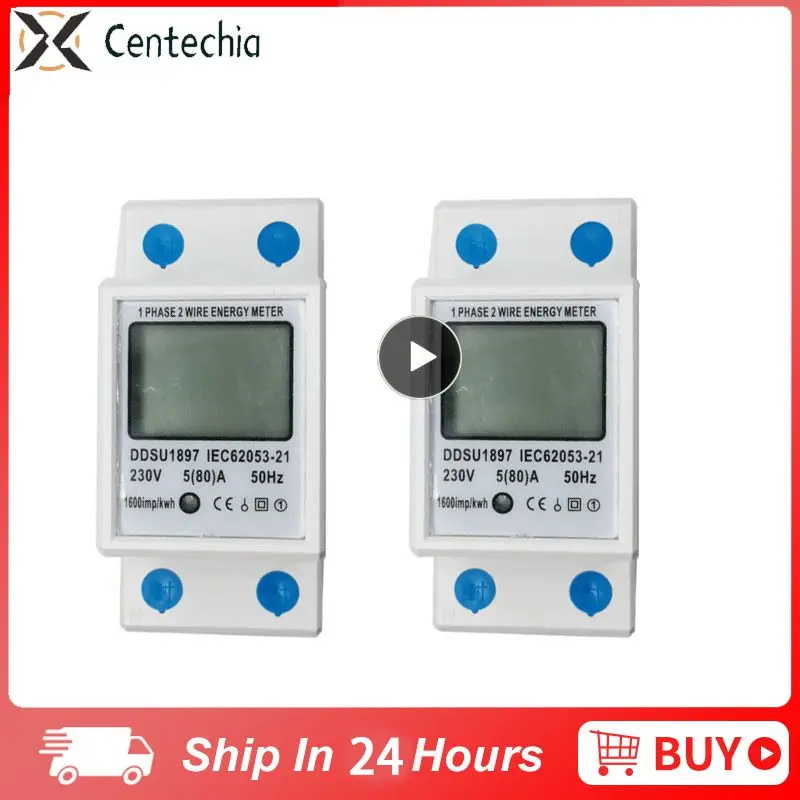 

3/5/8PCS Two Wire Energy Meter Ac 230v 50hz Electric Din Rail Wattmeter Power Consumption Kwh Energy Electric Meter Smart Home