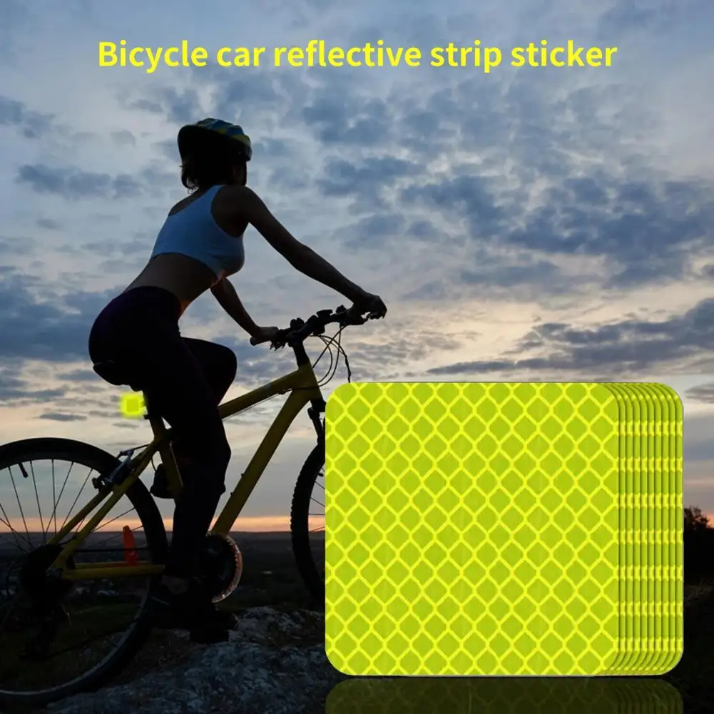 

Durable Waterproof Stable Wear Resistant Car Reflect Decals Safety Warning Sticker Car Reflect Decals 10Pcs